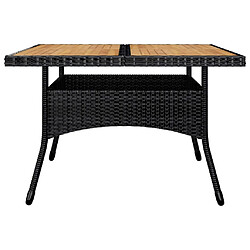 Acheter Salle à dîner de jardin 9 pcs,Table et chaise à manger Résine tressée et acacia Noir -MN85862