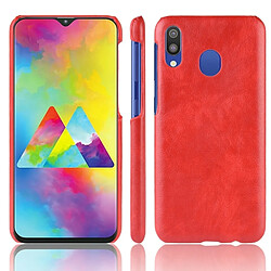 Wewoo Coque antichoc Litchi Texture PC + PU pour Galaxy M20 (rouge)