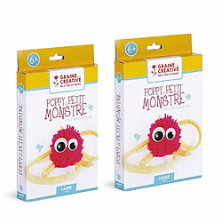 Graines Creatives 2 coffrets pour enfants Laine et Tricotin - Poppy le petit monstre