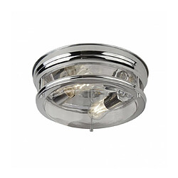 Searchlight Plafonnier salle de bains Edinburgh Acier Chrome 2 ampoules 14,5cm