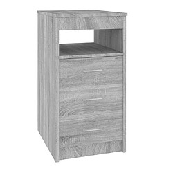 vidaXL Armoire à tiroirs Sonoma gris 40x50x76 cm Bois d'ingénierie