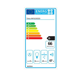 Hotte standard Teka NR163020 Intégrable 121 W 310 m3/h D Blanc