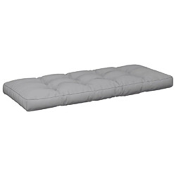 Avis vidaXL Coussins de palette lot de 2 gris tissu