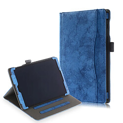 Etui en PU crazy horse bleu pour votre Samsung Galaxy Tab A 10.1 (2019) T510/T515