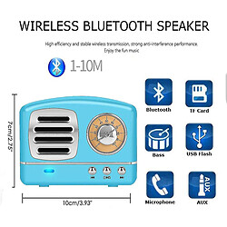 Acheter Universal Conférencier Bluetooth rétro portable YH-MinI, style classique à l'ancienne, haut-parleur stéréo de subwoofer, microphone intégré, appel mains libres (vert)