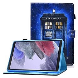 Etui en PU magnétique avec support, porte-cartes et porte-stylo pour Samsung Galaxy Tab A7 Lite 8.7-pouces T220/T225 - Poste de police