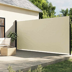 vidaXL Auvent latéral rétractable crème 220x500 cm