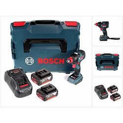 Bosch GDX 18 V-200 C Professional 18 V Brushless Visseuse à chocs sans fil + Boîtier L-Boxx + 2x Batteries GBA 18 V 5,0 Ah + Chargeur ( 0 601 9G4 201 )