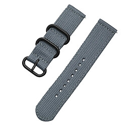 Bracelet en nylon trois boucles, 24mm, gris pour votre Suunto 9/Suunto 9 Baro