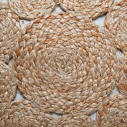 Avis Pegane Coussin de sol en jute ajouré coloris naturel - Diamètre 43 x Hauteur 18 cm