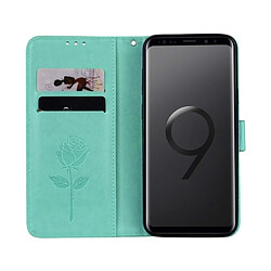 Acheter Wewoo Housse Étui vert et rose pour Samsung Galaxy S9 + en relief horizontal flip en cuir PU avec titulaire fentes cartes porte-monnaie