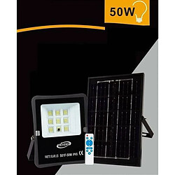 Tradex SOLAIRE LED 50 W TÉLÉCOMMANDE IP65 LUMIÈRE BLANCHE FROIDE 6500K S01F-50W