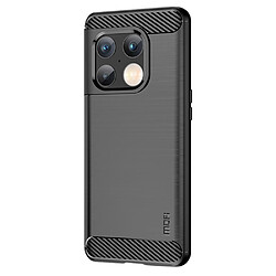 Coque en TPU MOFI Texture en fibre de carbone, surface brossée, noir pour votre OnePlus 10 Pro 5G