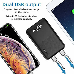 Avis YOBON Mini Batterie Externe 10000mAh Chargeur Portable pour Téléphone Portable Double Ports Haute Vitesse 2,4A Powerpack Compatible pour Huawei iPhone iPad Samsung Galaxy Nintendo Switch et Tablettes