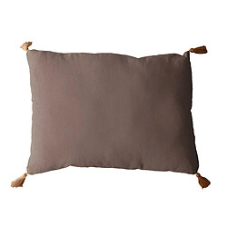 Coussin Panama avec pompons jute Vison 50 x70 cm - Enjoy Home