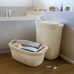 Avis Curver Panier à linge Knit 40 L Blanc crème