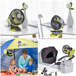 Universal Ventilateur portable refroidi mini USB 4 vitesses 360 degrés complet rotatif ventilateur d'air rechargeable USB rechargeable clip ventilateur de bureau