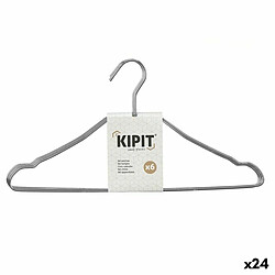 Kipit Jeu de porte-manteaux Argenté Métal 39,5 x 20 x 0,5 cm (24 Unités)