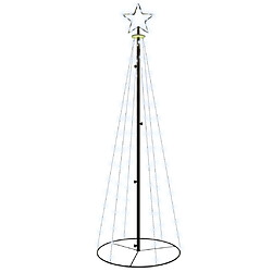 vidaXL Arbre de Noël cône 108 LED Blanc froid 70x180 cm