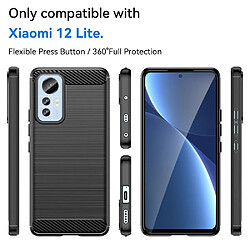 Htdmobiles Coque pour Xiaomi 12 Lite 5G - housse etui silicone gel carbone + film ecran - NOIR