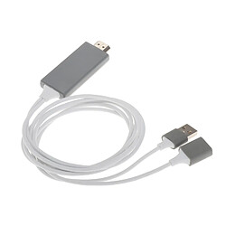 Acheter Adaptateur De Convertisseur USB Vers HDMI Alimenté Par USB 4K Pour IPhone X / 8/8 Plus / 7 Blanc