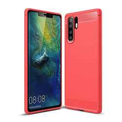 Wewoo Coque en TPU antichoc fibre de carbone texture brossée pour HuP30 Pro (rouge)