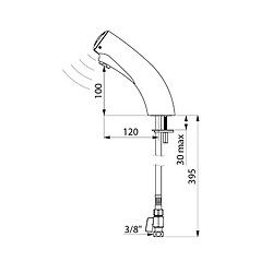 Robinet électronique Delabie Tempomatic 3