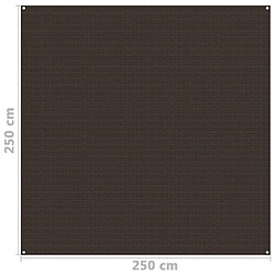 Avis vidaXL Tapis de tente 250x250 cm Marron