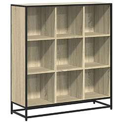 vidaXL Bibliothèque chêne sonoma 97,5x33x107,5cm bois ingénierie métal