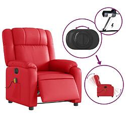 Acheter vidaXL Fauteuil de massage inclinable électrique rouge similicuir