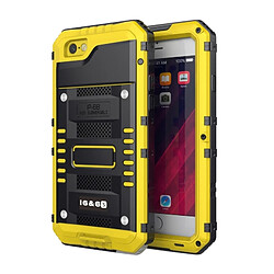 Wewoo Coque Renforcée en alliage de zinc + antichoc étanche à la poussière pour iPhone 6 & 6s Jaune