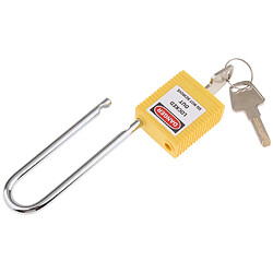 cadenas de sécurité de sécurité à clé différent 76mm métal extérieur jaune