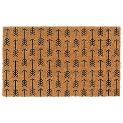 vidaXL Tapis de porte naturel 45x75 cm fibre de coco touffeté