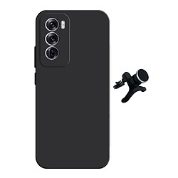 NIS Kit Support Magnétique + Coque Silicone Oppo Reno12 Noir