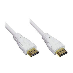 Good Connections - Câble HDMI avec Ethernet, connecteurs plaqués Or 24 carats et Contacts en cuivre 0.75 m Weiß