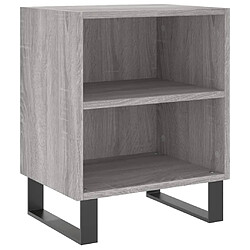 Maison Chic Table de chevet, Table de Nuit pour chambre salon sonoma gris 40x30x50 cm bois d'ingénierie