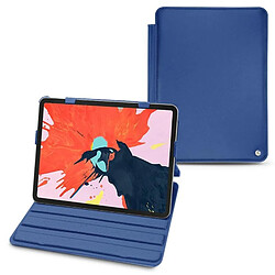 Housse cuir Apple iPad Pro 11' (2018) - Rabat horizontal - Bleu océan ( Nappa - Pantone #15458a) - NOREVE