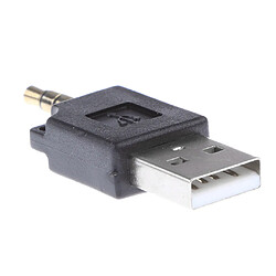 Adaptateur usb 2,0 à 3,5 mm pour Apple iPod Shuffle 1er 2ème génération noir