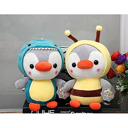 Universal Penguin mignon déguisé en une abeille de grenouille de licorne et un toybee en peluche de dinosaure