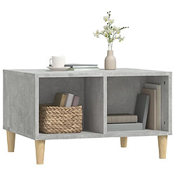 Avis vidaXL Table basse Gris béton 60x50x36,5 cm Bois d'ingénierie