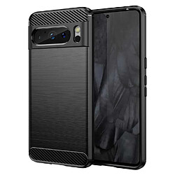 Htdmobiles Coque pour Google Pixel 8 Pro 5G - housse etui silicone gel carbone + verre trempe - NOIR pas cher