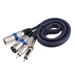 Acheter câble de raccordement double xlr mâle à double rca mâle, cordon audio 2-xlr à 2-rca 1m