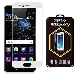 Xeptio Huawei P10 LITE : Protection d'écran FULL Cover en verre trempé - Tempered glass Screen protector blanc