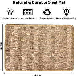 Universal Coussin à gratter pour chat, 23,6 x 15,7 pouces sisal naturel coussin à gratter pour chat