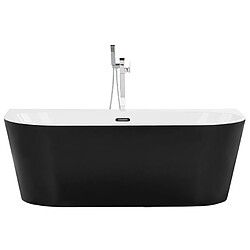 Acheter Beliani Baignoire semi-îlot noire 170 x 80 cm HARVEY