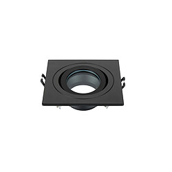 Lumière Downlight Encastrable Carré Inclinable Noir Mat IP65