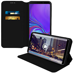 Avizar Housse Galaxy A9 2018 Étui folio clapet Portefeuille Fonction Support noir