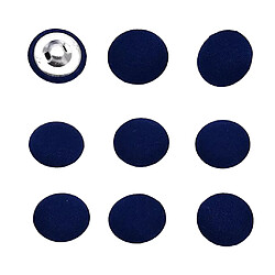 Avis 10pcs boutons de tissu de coton couverts accessoires de couture pour vêtement bleu profond