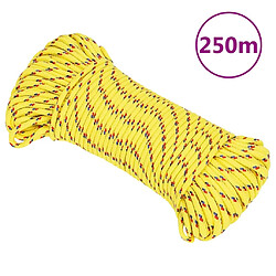 vidaXL Corde de bateau Jaune 4 mm 250 m Polypropylène