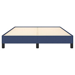 Acheter vidaXL Cadre de lit sans matelas bleu 140x200 cm tissu